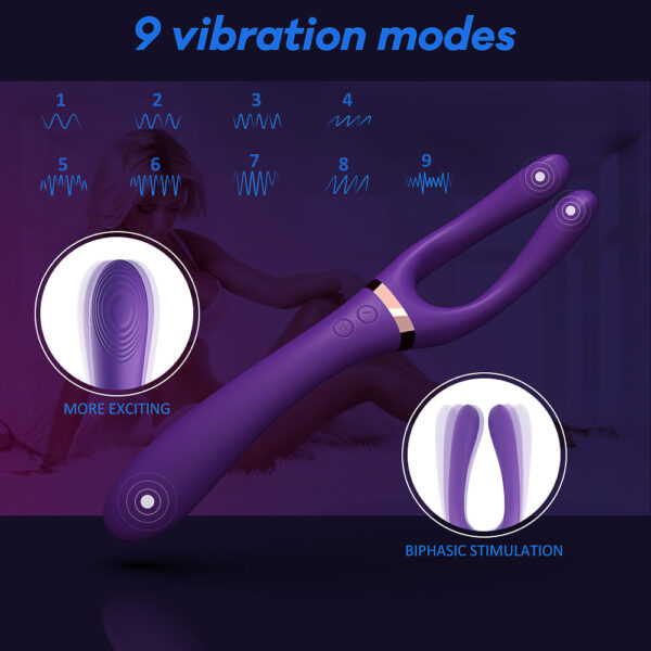 Couples Dual Pleasure Magic Vibe (Purple)