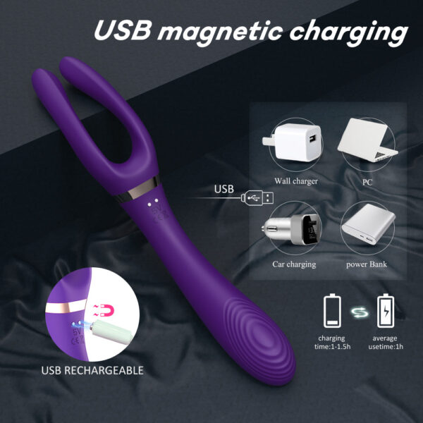 Couples Dual Pleasure Magic Vibe (Purple)
