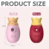 The Crown 3 in 1 Licking Air Pulse Vibrator (Red)