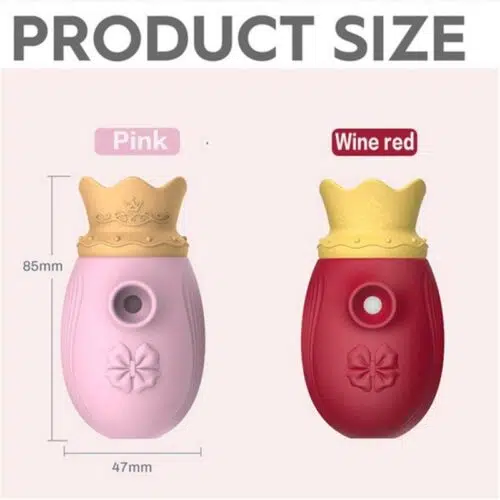 The Crown 3 in 1 Licking Air Pulse Vibrator (Red)
