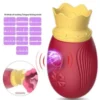 The Crown 3 in 1 Licking Air Pulse Vibrator (Red)