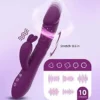 DeLux Thrusting Pulsating Vibrating Silent Rabbit Vibrator