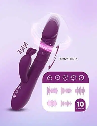 DeLux Thrusting Pulsating Vibrating Silent Rabbit Vibrator