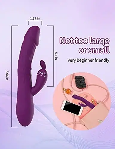 DeLux Thrusting Pulsating Vibrating Silent Rabbit Vibrator