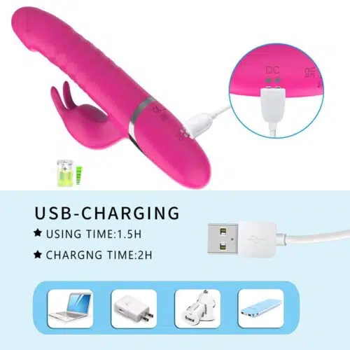 Destiny Thrusting Vibrating Rabbit (Pink)