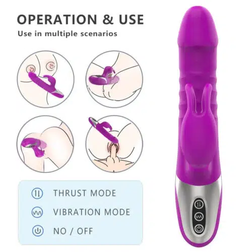 Destiny Thrusting Vibrating Rabbit (Purple)