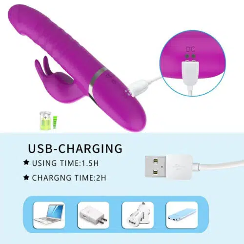 Destiny Thrusting Vibrating Rabbit (Purple)