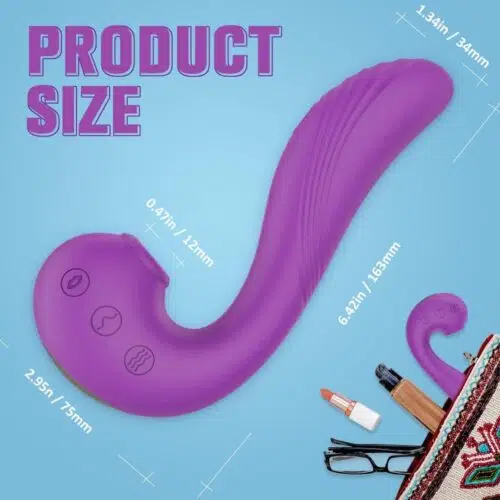 Echo 3 in 1 Clitoral Sucking & Licking Vibrator (Purple)