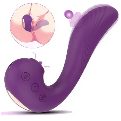 Echo 3 in 1 Clitoral Sucking & Licking Vibrator (Purple)