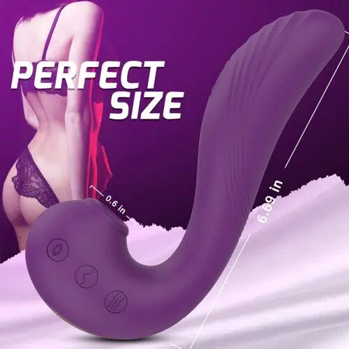 Echo 3 in 1 Clitoral Sucking & Licking Vibrator (Purple)