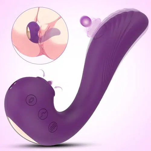 Echo 3 in 1 Clitoral Sucking & Licking Vibrator (Purple)