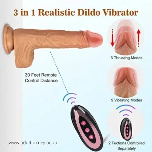 Fantasy Heating Thrusting Rotating Vibrating 360°Dildo