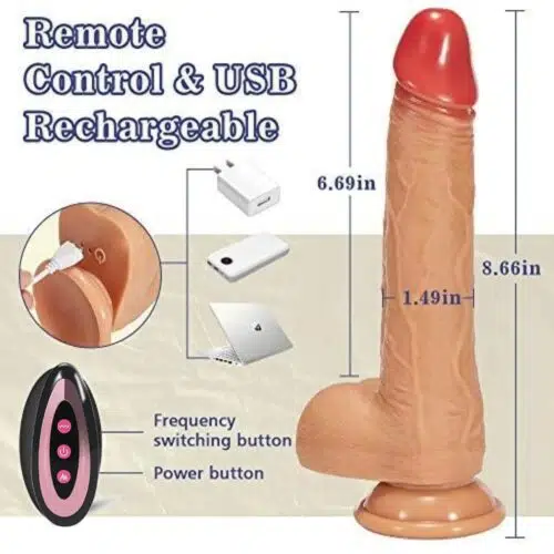 Fantasy Heating Thrusting Rotating Vibrating 360°Dildo