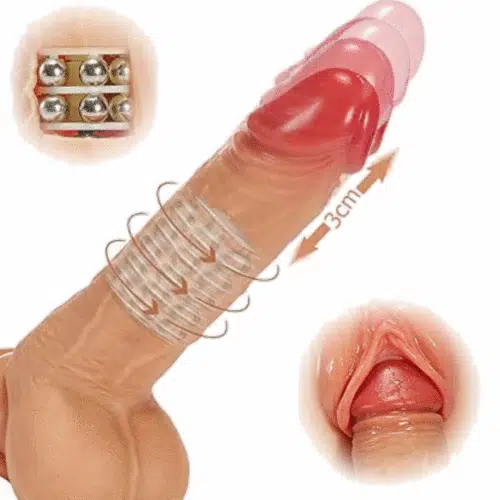 Fantasy Heating Thrusting Rotating Vibrating 360°Dildo