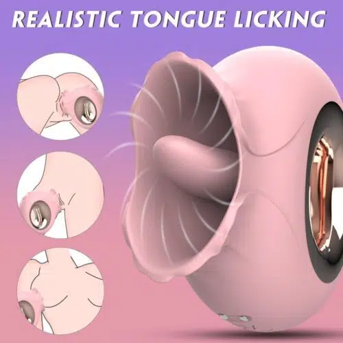 French Kiss Licking BioAir Vibrator (Pink)