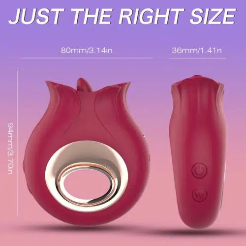 French Kiss Licking BioAir Vibrator (Red)