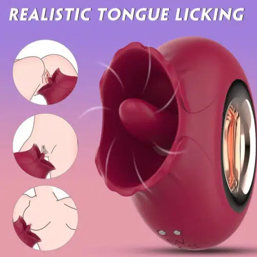 French Kiss Licking BioAir Vibrator (Red)