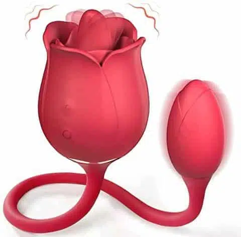Indulgence Rose Licking Vibrator (Red)