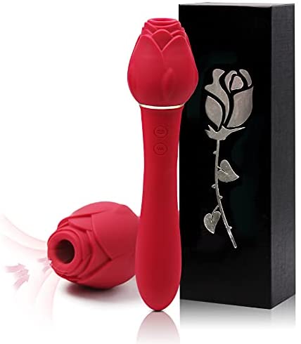 2 in 1 Rose Queen Suction Vibrator