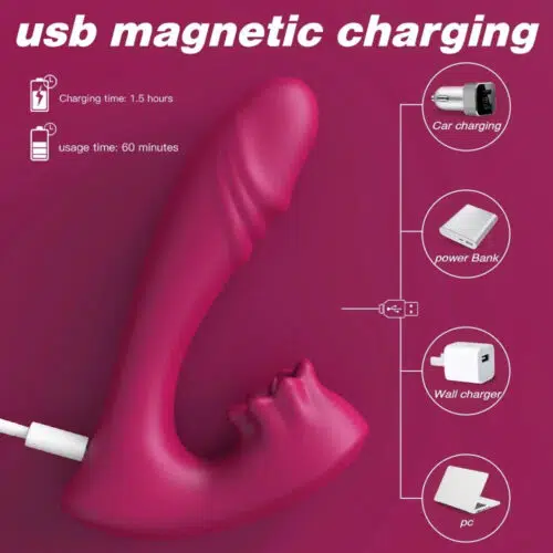 The One And Only 3 in 1 Licking Bio Air Vibrator (Pink)