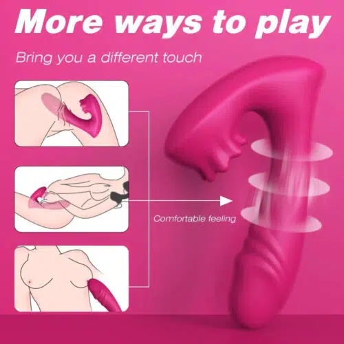The One And Only 3 in 1 Licking Bio Air Vibrator (Pink)