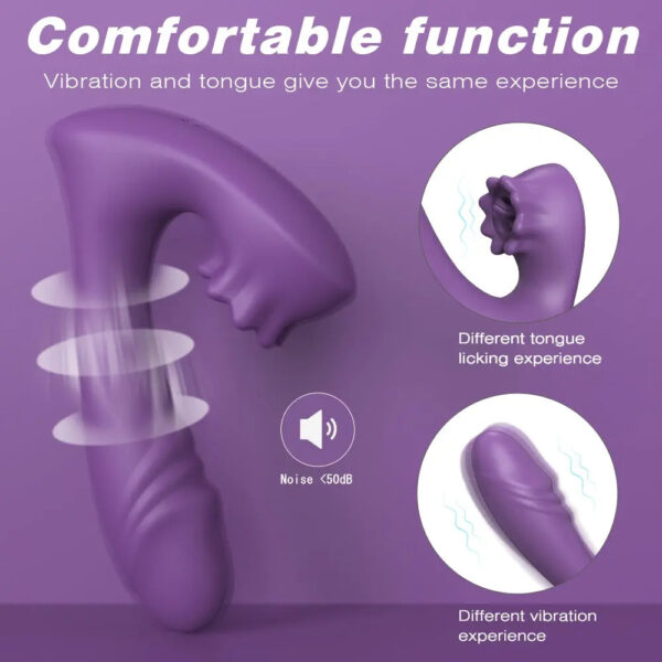 The One And Only 3 in 1 Licking Bio Air Vibrator (Purple)
