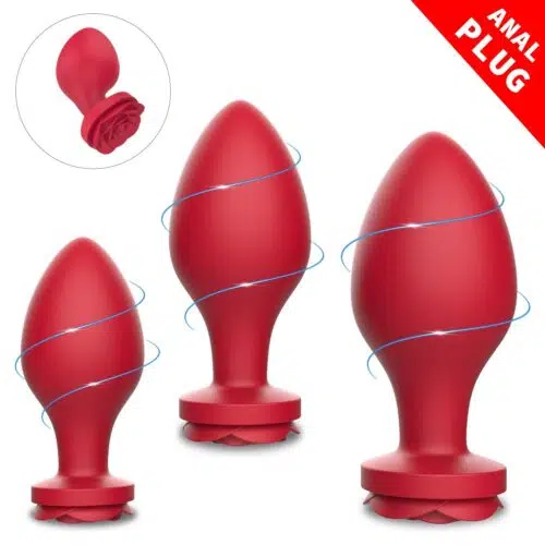 La’ Rosa Anal Butt Plug Set (Red)