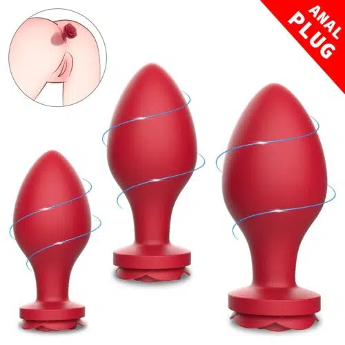 La’ Rosa Anal Butt Plug Set (Red)