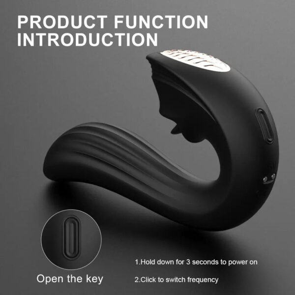 Zuri: Licking Luxury G- Spot & Clitoris Vibrator (Black)