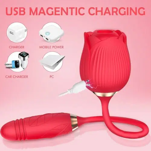 Fantasy Thrusting Rose Vibrator