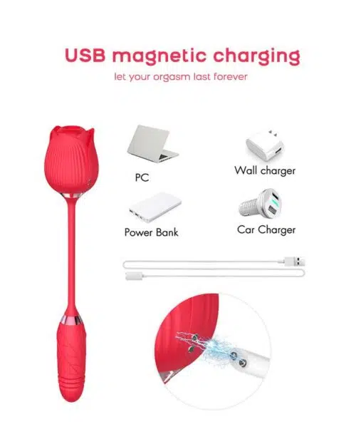 Fantasy Thrusting Rose Vibrator