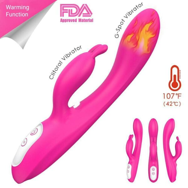 Ultimate Luxury Rabbit Heating Vibrator (Pink) 🔥