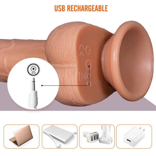 Perfect Partner Rotating Thrusting Vibrating Dildo