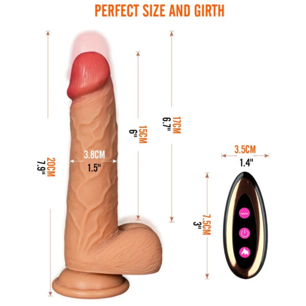 Perfect Partner Rotating Thrusting Vibrating Dildo