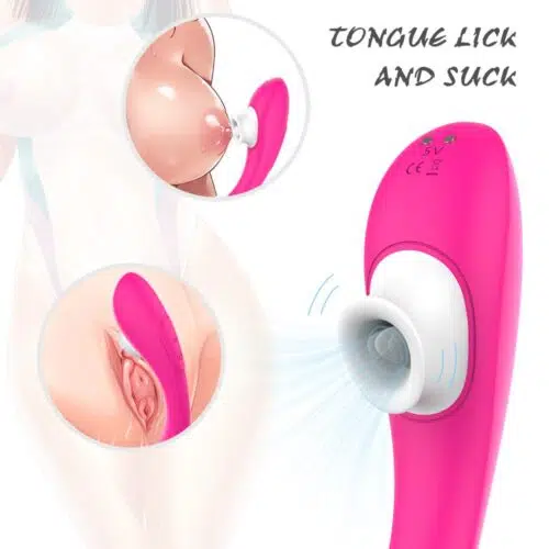 Instinct® Tongue Bendable Sucking Vibrator/ Couples (Pink)