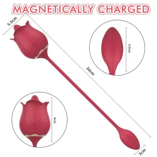 Indulgence Rose Licking Vibrator (Red)