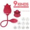 Indulgence Rose Licking Vibrator (Red)