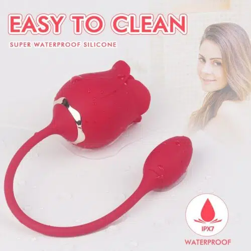 Indulgence Rose Licking Vibrator (Red)