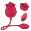 Indulgence Rose Licking Vibrator (Red)