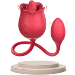 Indulgence Rose Licking Vibrator (Red)