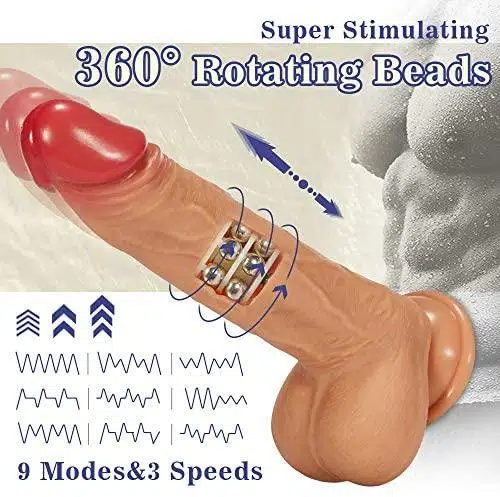 Fantasy Heating Thrusting Rotating Vibrating 360°Dildo