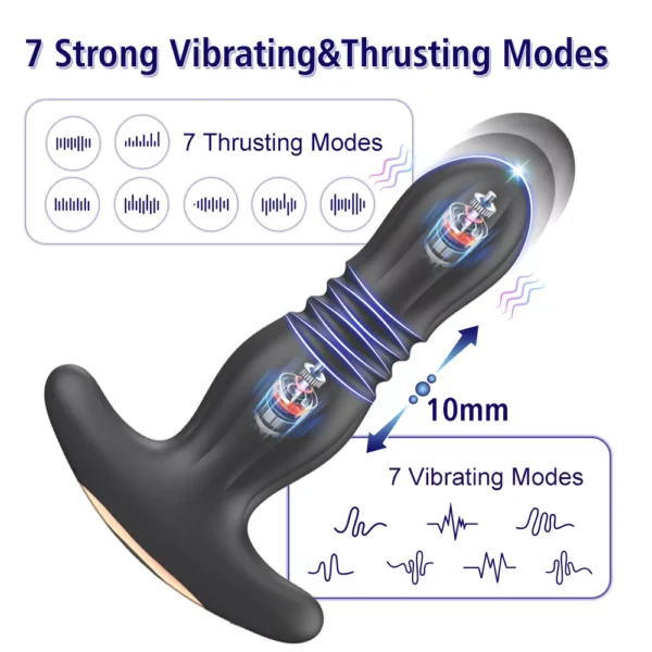 Explosion 💥 Thrusting Anal Plug Remote Contro