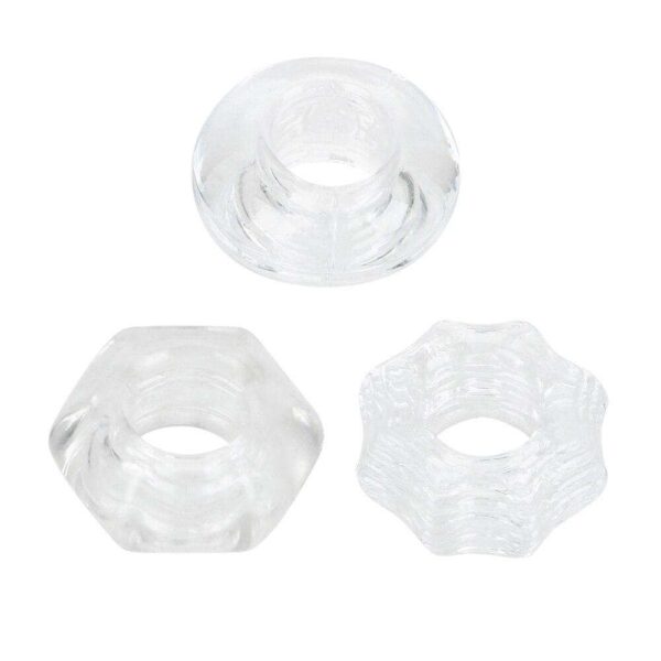 3 Pack Crystal Cock Ring Set