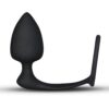 Combo Threat Cockring Plug (Black)