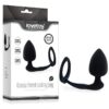 Combo Threat Cockring Plug (Black)