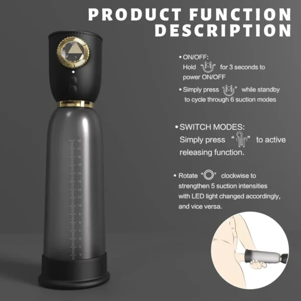 VERRARI XXX- L Multifunction Automatic Penis Pump & Masturbator
