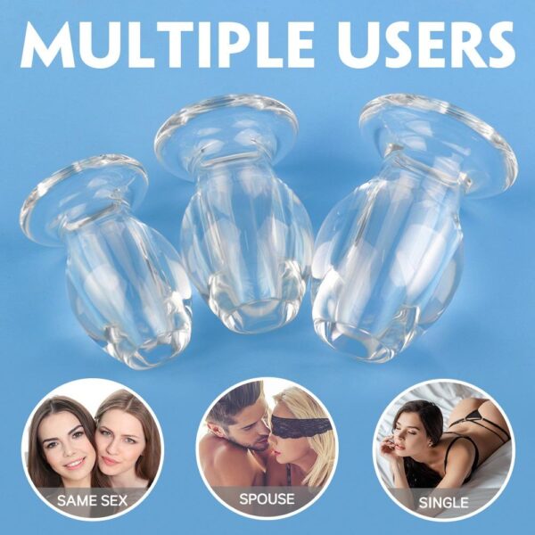 Invisible Hollow Anal Butt Plug Set