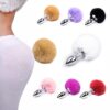 Pom Pom Metal Anal Plug (Purple)