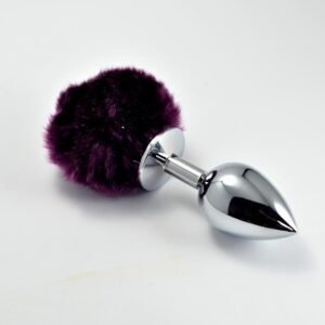 Pom Pom Metal Anal Plug (Purple)
