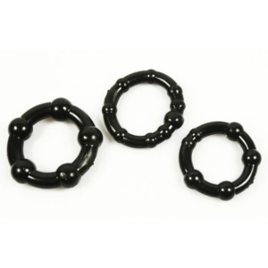 Stay Hard Beaded Stamina Cock Ring Set